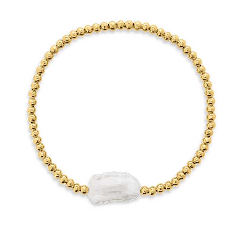 ball bracelet 3mm with pearl