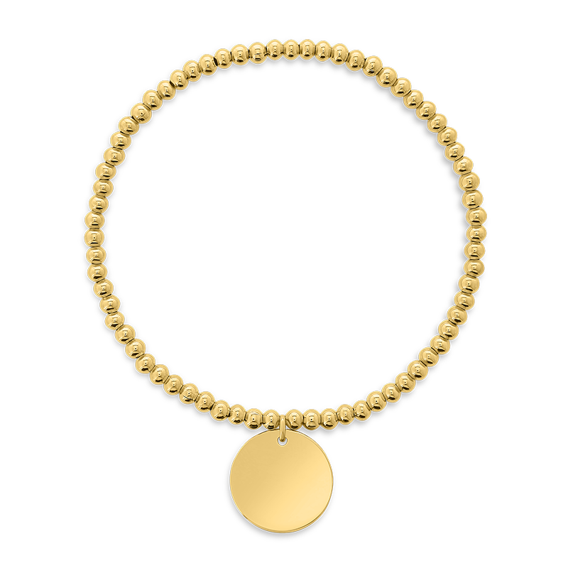 Kugelarmband 3mm mit Münze