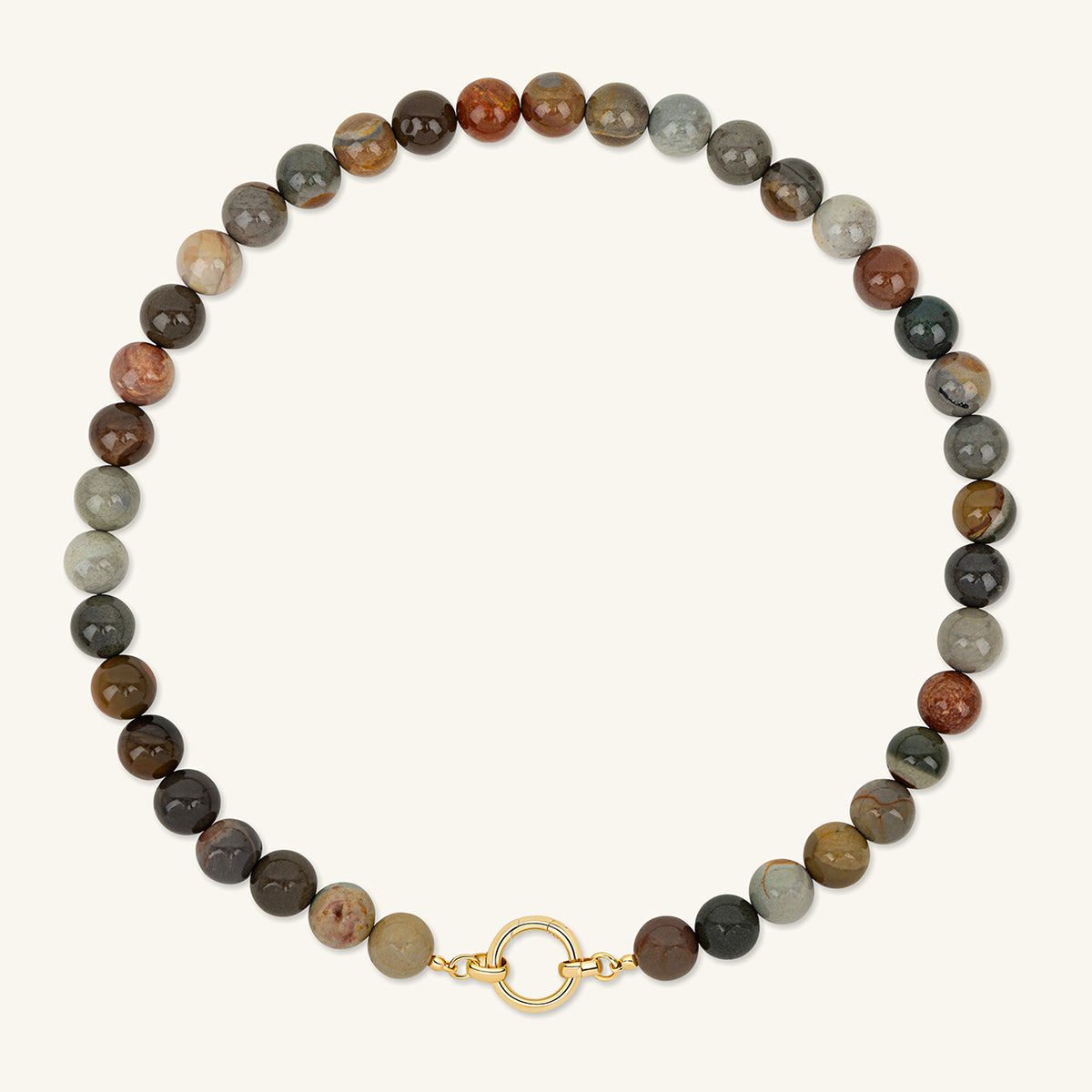 Pebble Statement Necklace with Round Clasp