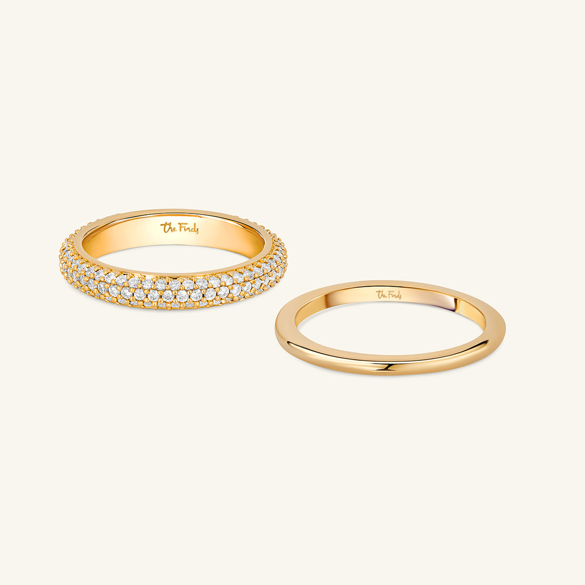 Das Pavé-Duo (2 Ringe)