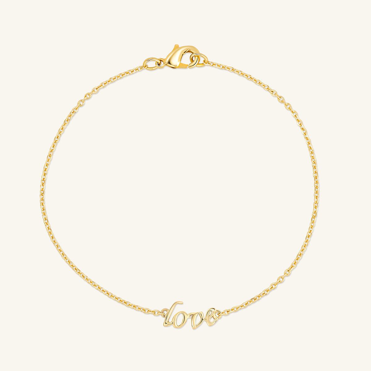 LOVE script bracelet