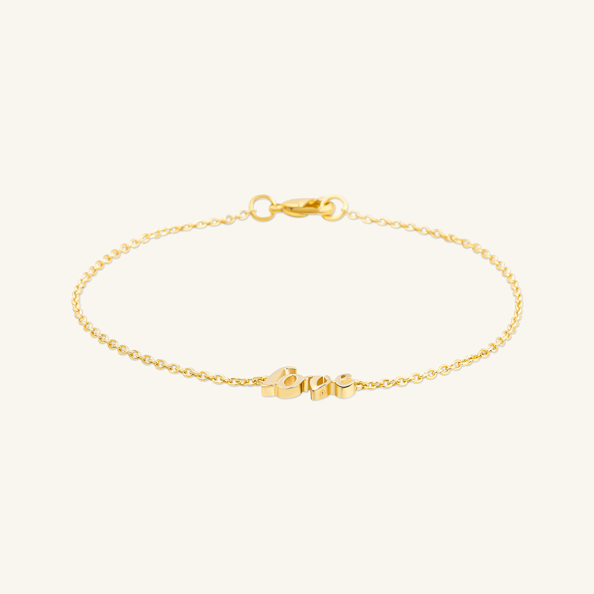 LOVE script bracelet