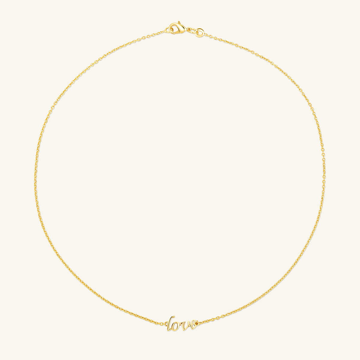 LOVE script necklace